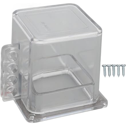 Couvercle d'interrupteur d'alimentation industriel transparent avec verrouillage par bouton-poussoir et isolation énergétique