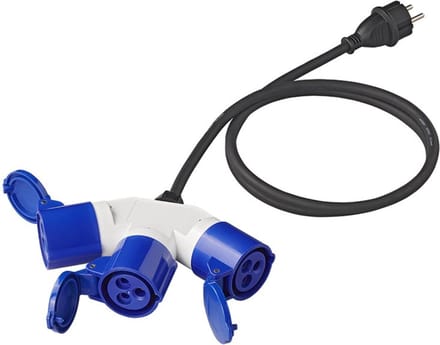 ProPlus Verloopkabel - 3 weg - 150 cm - Schuko naar 3 CEE - IP44 - 3x2.5 mm²