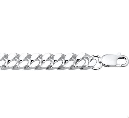 Zilveren Collier geslepen gourmet 8 mm 1001816 50 cm