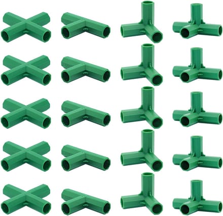 Kas Frame Connectoren - Broeikas Onderdelen - Stabiele Ondersteuning - 4 Types Ontwerp - 11MM - Groen