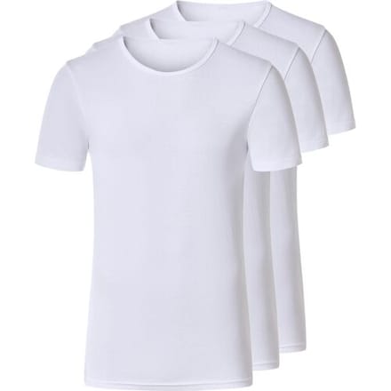 ESMARA MEN Set van 3 heren T-shirts (Ronde hals, wit, S)