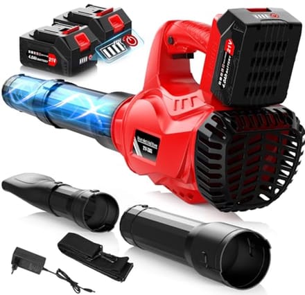 Accu Bladblazer 2 x 4.0 Ah Batterijen en Oplader, 310 km/h Luchtblazer