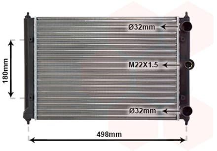 Van Wezel - RADIATOR VOOR VW POLO COUPE II 1981-1994 867121253K