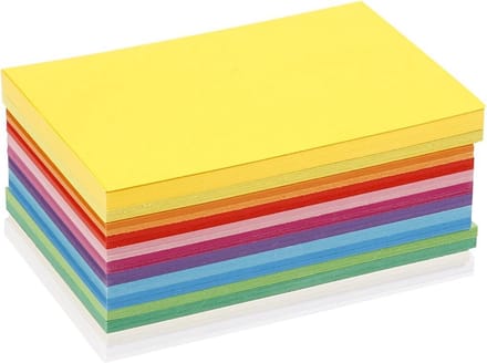 Lentekarton, A6, vel 105x148 mm, 180 gr, diverse kleuren, 300 div vellen | Knutselkarton