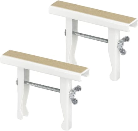 Siwitec universele radiatorbeugel 150 x 32 x 1,25 mm, set van 2, voorgemonteerd, wit, radiatorbeugel