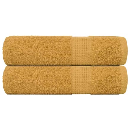 vidaXL - Handdoeken - FROGN - 2 - st - 50x100 - cm - 360 - g/m² - goud