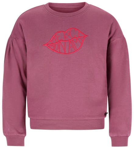 Like Flo - Danee Flo girls sweater with artwork - Mauve - Maat 104