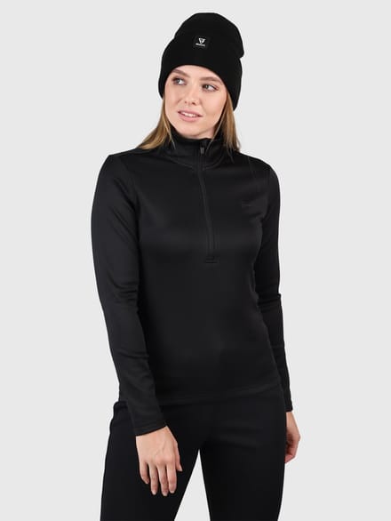 Brunotti - Heronne Snow Fleece Dames - Black - Fleece Vest - Wintersport Kleding - Tricot Fleece - XXL