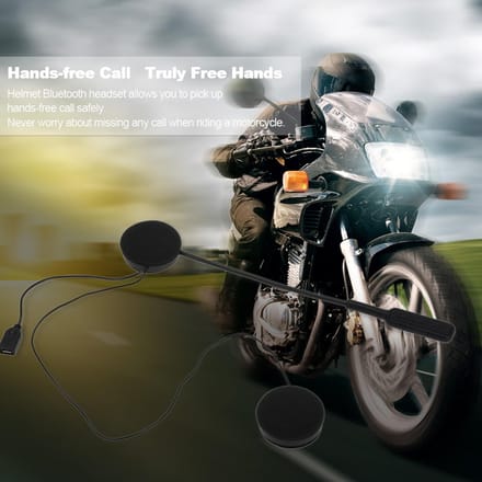 Motorfiets Motorhelm Bluetooth Headsets Draadloze Koptelefoon Bluetooth 5.0 Dubbele Stereo black