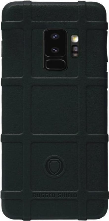 RUGGED SHIELD Rubber Bumper Case Hoesje Geschikt voor Samsung Galaxy S9 Plus - Zwart