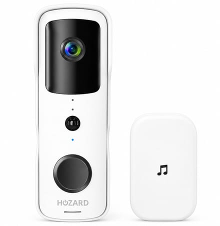 Hozard® Deurbel met Camera en DingDong – Draadloze Video Deurbel – 5200mAh – Wit