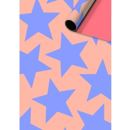 Cadeaupapier 70x150 cm - Giada - Sterren - Pastel oranje