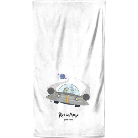 Rick and Morty Spaceship Beach Towel