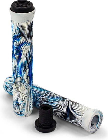 Slamm Team Swirl Handvatten / Stuurgrepen - TPU Rubber - Incl. Einddoppen - 165 mm - Arctic