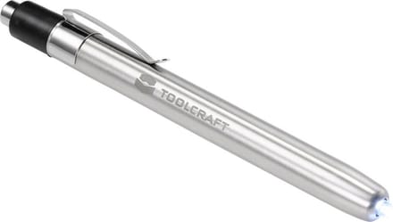 TOOLCRAFT TO-7429866 Penlight werkt op batterijen 9 lm Zilver