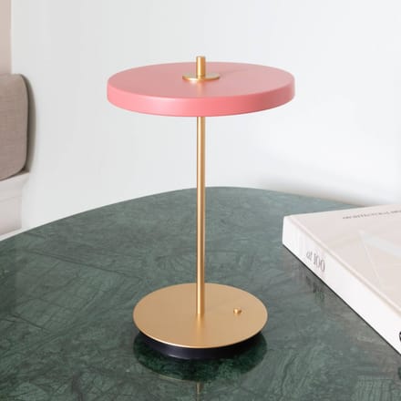 UMAGE LED tafellamp Asteria Move, rosé/messing, 31 cm