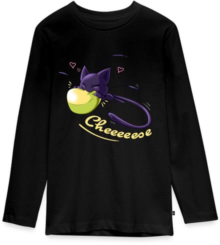 Miraculous Plagg Houdt Van Kaas Camembert Premium T-Shirt Tiener Lang