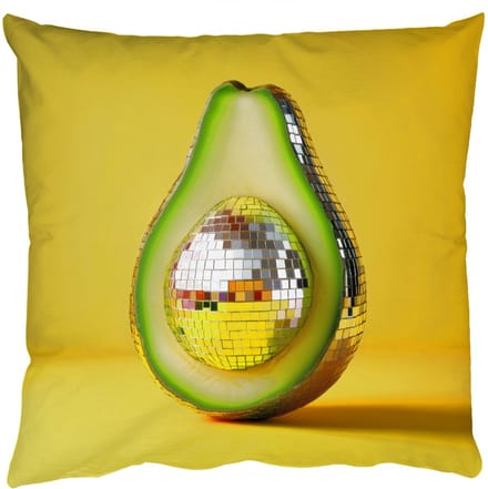 Sierkussens - Kussentjes Woonkamer - 60x60 cm - Avocado - Discobal - Geel - Glitter