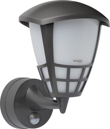 Buitenlamp met Bewegingsmelder en E27-fitting - Antraciet, Wandlantaarn IP54