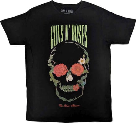 Guns N' Roses - Rose Skull Heren T-shirt - L - Zwart
