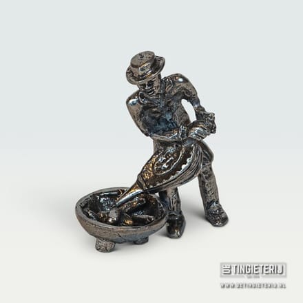 Beeldje Smid - blaasgalg luxe geschenk - aambeeld - ijzer - beroepen beeldje - ambacht