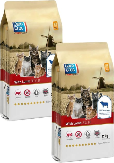 Carocroc With Lamb - Kattenvoer - 2 x 2 kg