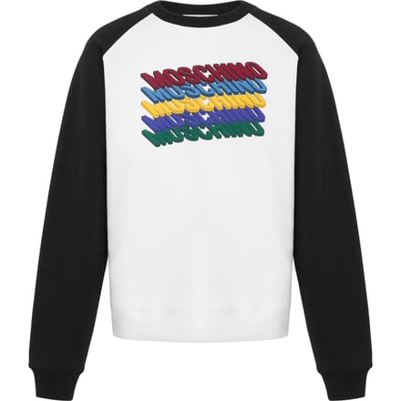 Moschino White And Black Sweatshirt With Print White Taglia: S | Maglioni a maglia Outlet | Uomo | Nero