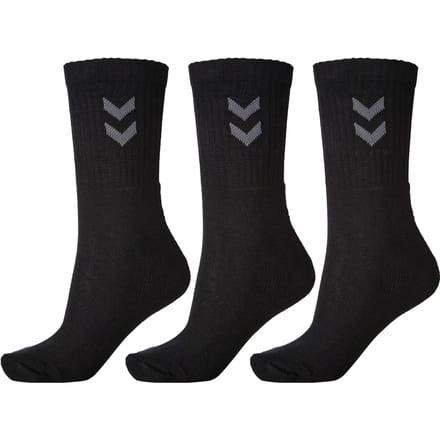 Hummel Basic Sportsokken - Maat 36-40 - Unisex - zwart/grijs