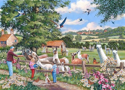 House of Puzzles legpuzzel Llama Mamas 1000 stukjes karton.