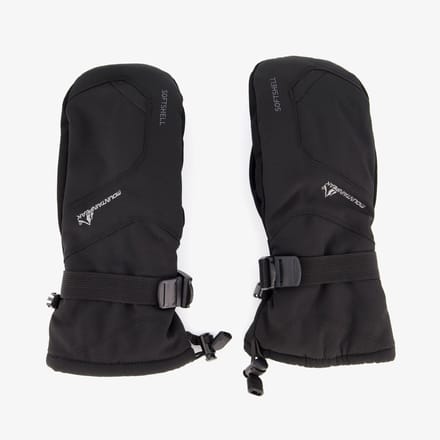 Mountain Peak softshell unisex skiwanten zwart - Maat S