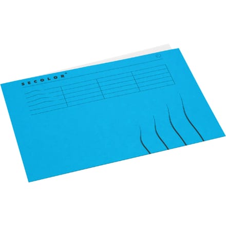 Vouwmap Secolor A4 100% gerecycled karton 250gr blauw