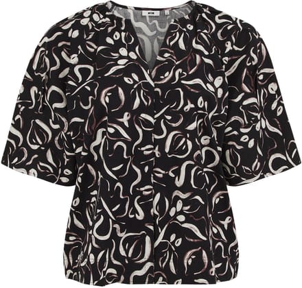 WE Fashion Dames blouse met print - Curve