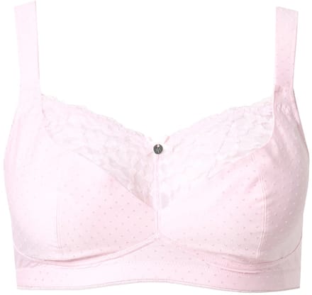 Ulla Popken - Dames - Comfortbeha kant zonder beugel - Babyroze - Maat 95F