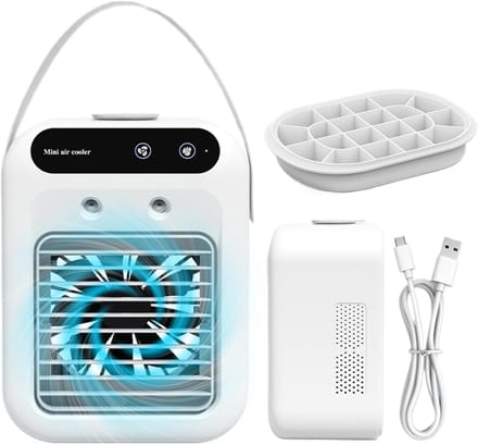Koelventilator - Persoonlijke ventilator - Persoonlijke koeling - Stil apparaat - 225 cm - Zwart