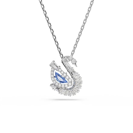 Collier Cygne en Cristal Swarovski 5723389 Silver|F|Box+Shopping Bag blue