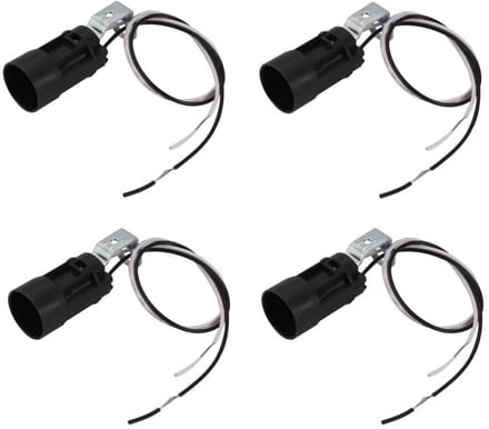 Wandlamp Hanger Lichthouder E14 - 4 Stuks Zwart 60mm Hoogte