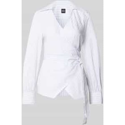 Getailleerde blouse met lange mouwen van puur katoen model 'BEKANIA1'