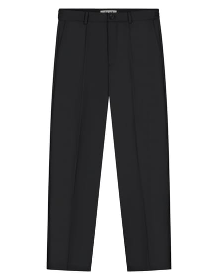 Olaf Regular Wool Pleated Pantalons Zwart M260409