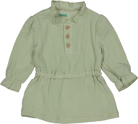 B.E.S.S. Baby meisjes Jurk Muslin Teal Green maat 80