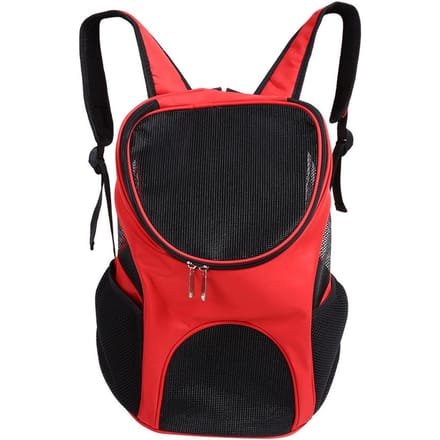 Buiten Kat Hond Huisdier Rugzak Reis Draagtas Geventileerd Mesh Dubbele Schoudertas(Rood) wit