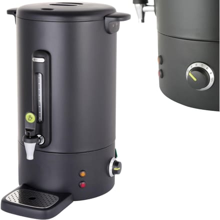 HENDI Warme dranken ketel – mat zwart – 16L – non-drip kraan – instelbare temperatuur