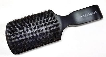 Old Barbers Echt Haren Haarborstel-Zwart-Vierkant-17,5 cm.