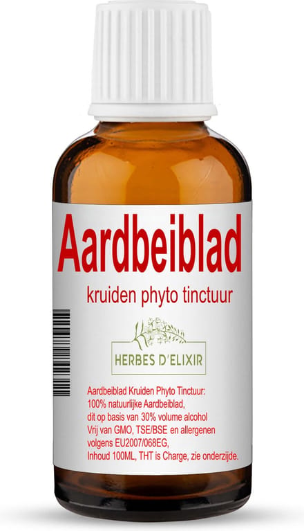 Herbes D'elixir Aardbeiblad Tinctuur – 100 ml – 1 Fles –