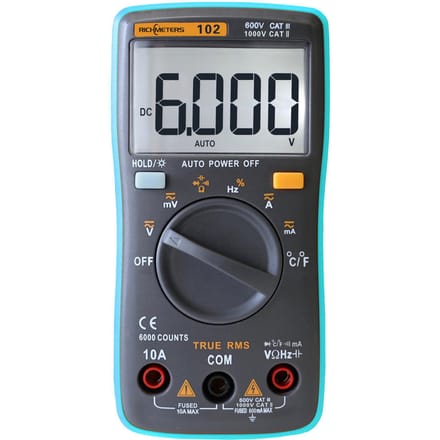 RICHMETERS RM102 LCD Digitale Multimeter DMM DC AC Spanning Diode Temperatuur Tester RM102
