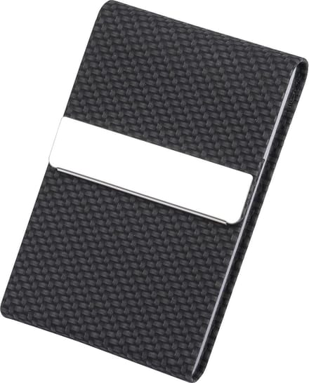 Slanke RFID-Blokkerende Kaarthouder van PU-Leer en RVS met Magnetische Sluiting