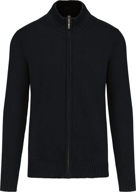 Kariban Heren cardigan met rits K971 - Black - S