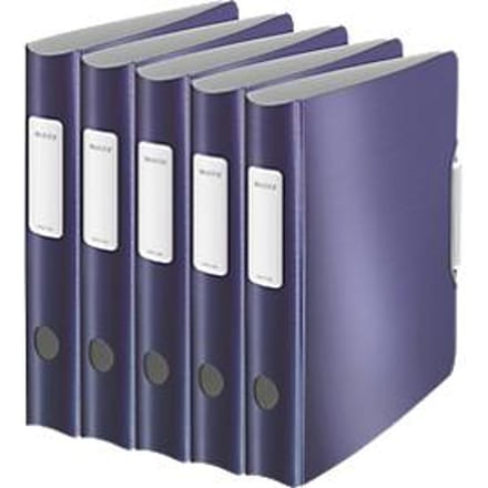LEITZ® ordner Active Style, A4, rugbreedte 65 mm, 5 stuks, titaniumblauw