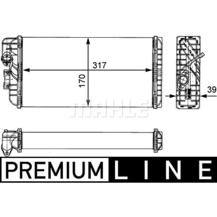 Warmtewisselaar, interieur verwarming MAHLE AH 124 000P