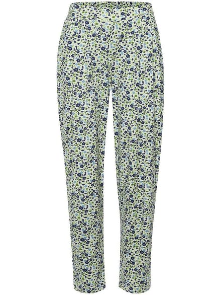 Enkellange bandplooibroek Karla Van Green Cotton wit