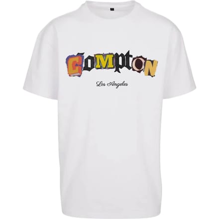 Mister Tee - Compton L.A. Oversize Heren T-shirt - M - Wit